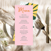 抽象芸術フローラピンクと緑のミックスとマッチメニュー メニュー