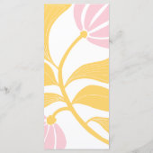 抽象芸術フローラピンクと緑のミックスとマッチメニュー メニュー (裏面)