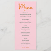 抽象芸術フローラピンクと緑のミックスとマッチメニュー メニュー (正面)