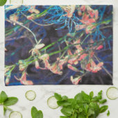 抽象芸術フローラファンタジー キッチンタオル (折り畳み)