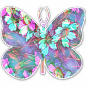 抽象芸術フローラフローバタフライシール シール (正面)
