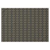 抽象芸術フローラブラックおよび金ゴールド テーブルクロス (正面(横))