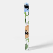 抽象芸術フローラブルー、赤面、グリーンウォーター色 Case-Mate iPhoneケース (裏面 / 左)
