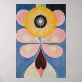 抽象芸術フローラプリント – パステル – 幾何学的 ポスター