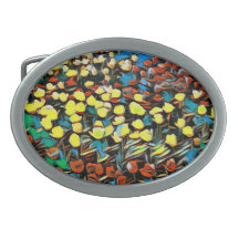 抽象芸術フローラベルトバックル（夢）