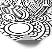 抽象芸術フローラペイズリー着色ポスター ポスター (角)