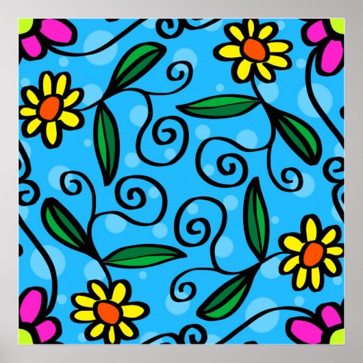 抽象芸術フローラポスター ポスター (正面)