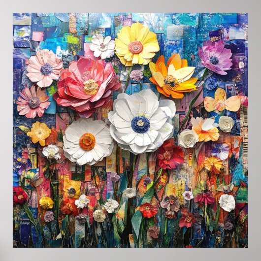 抽象芸術フローラポスター ポスター (正面)