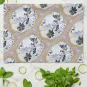 抽象芸術フローラメダリオン キッチンタオル (折り畳み)