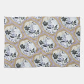 抽象芸術フローラメダリオン キッチンタオル (横)
