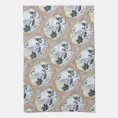 抽象芸術フローラメダリオン キッチンタオル (縦)