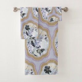 抽象芸術フローラメダリオ バスタオルセット