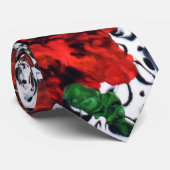 抽象芸術フローラメンズタイシルバー ネクタイ (ロール)