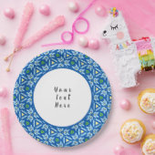 抽象芸術フローラモザイクカスタマイズパターン ペーパープレート (パーティー)