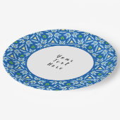 抽象芸術フローラモザイクカスタマイズパターン ペーパープレート (アングル)