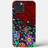 抽象芸術フローラモダンインスピレーションiPhoneケース Case-Mate iPhoneケース (裏面)