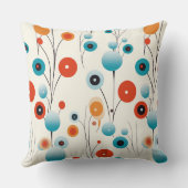 抽象芸術フローラモダン植物性レトロ花 クッション (裏面)