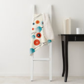 抽象芸術フローラモダン植物性レトロ花 シェルパブランケット (インサイチュ)