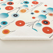 抽象芸術フローラモダン植物性レトロ花 シェルパブランケット (3/4)