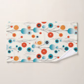 抽象芸術フローラモダン植物性レトロ花 バスタオルセット (ハンドタオル)