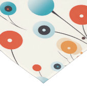 抽象芸術フローラモダン植物性レトロ花 ロングテーブルランナー (コーナー)