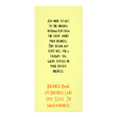 抽象芸術フローラリーフ縁どテンプレート ラックカード (裏面)