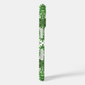 抽象芸術フローラルパターン白と黒と緑 Case-Mate iPhoneケース (裏面 / 右)