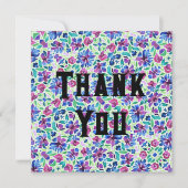抽象芸術フローラルパターン – サンキューカード (正面)