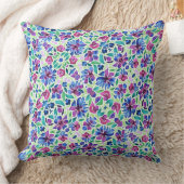 抽象芸術フローラルパターン – 装飾用クッション クッション (ブランケット)