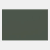 抽象芸術フローラル模様（白に黒緑） ラッピングペーパーシート (正面3)