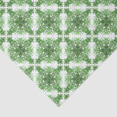 抽象芸術フローラル模様(白に黒緑) 薄葉紙 (詳細)