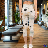 抽象芸術フローラレギンス（ソフトトーン） カプリレギンス