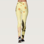 抽象芸術フローラレギンス – 快適ユニークで レギンス (裏面)