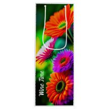 抽象芸術フローラワインバッグ