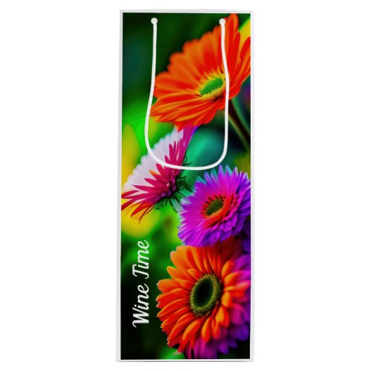 抽象芸術フローラワインバッグ ワインギフトバッグ (正面)