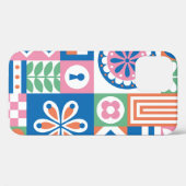 抽象芸術フローラヴィンテージパターン。北欧と Case-Mate iPhoneケース (裏面 (横))