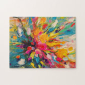 抽象芸術フローラ交響曲ファインアート ジグソーパズル (横)