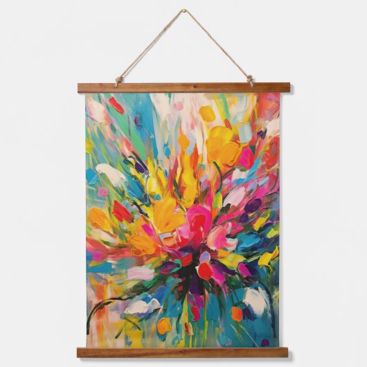 抽象芸術フローラ交響曲ファインアート 吊り下げ型タペストリー (正面)
