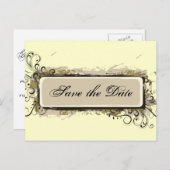 抽象芸術フローラ保存日付 案内ポストカード (正面/裏面)