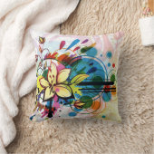 抽象芸術フローラ化粧枕 クッション (ブランケット)