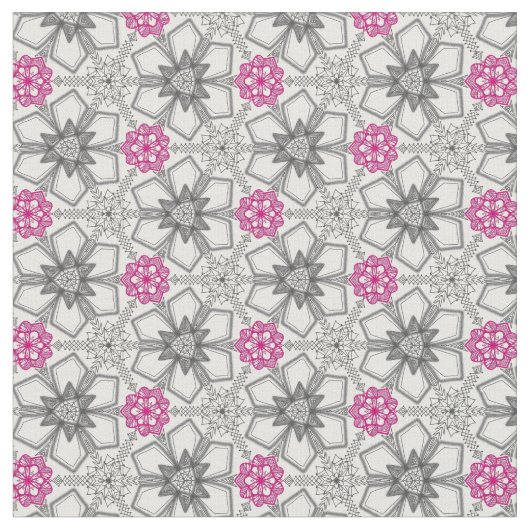 抽象芸術フローラ図形 ファブリック (クローズアップ)