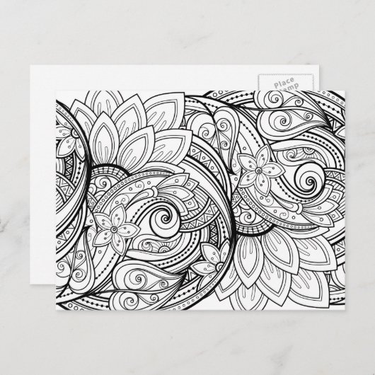 抽象芸術フローラ大色絵葉書 シーズンポストカード (正面/裏面)