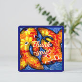 抽象芸術フローラ感謝していコイFish-you Greeting Card シーズンカード (スタンド正面)