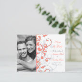 抽象芸術フローラ日付カードの保存 セーブザデート (スタンド正面)