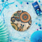 抽象芸術フローラ曼荼羅 ペーパープレート (パーティー)