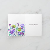 抽象芸術フローラ植物性サンキューカード サンキューカード (内部)