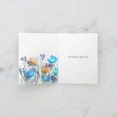 抽象芸術フローラ植物性サンキューカード サンキューカード (内部)