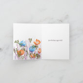 抽象芸術フローラ植物性サンキューカード サンキューカード (内部)