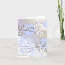 抽象芸術フローラ植物鳥サンキューカード サンキューカード