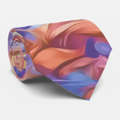 抽象芸術フローラ水の色カラフル ネクタイ (ロール)